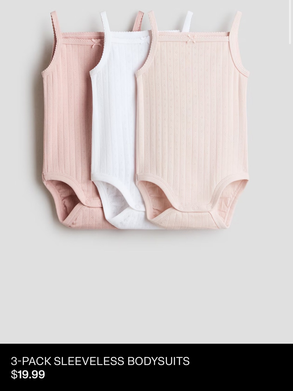 Baby Girl pointelle H&M Bodysuit
